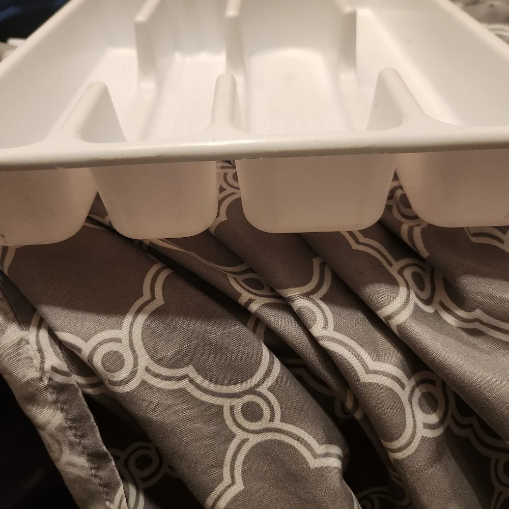 Plastic tray silverware